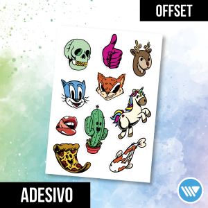 Adesivo Papel Offset A4 4x0   