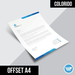 Impressão Offset Offset A4 Colorido/Frente   