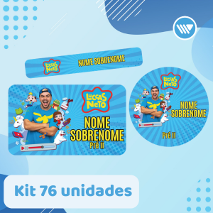 Kit Etiqueta Escolar Adesiva - 76 unid.  Personalizado 4x0  Corte Contorno 