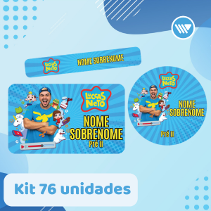 Kit Etiqueta Escolar Adesiva - 76 unid. Vinil Personalizado 4x0  Corte Contorno 